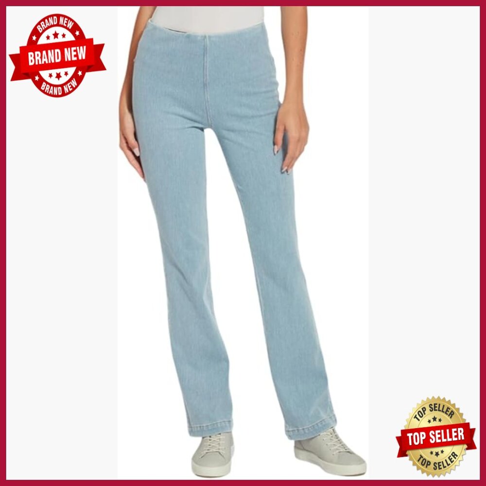 High Rise Bootcut Jeans With Stretch And Tummy Control